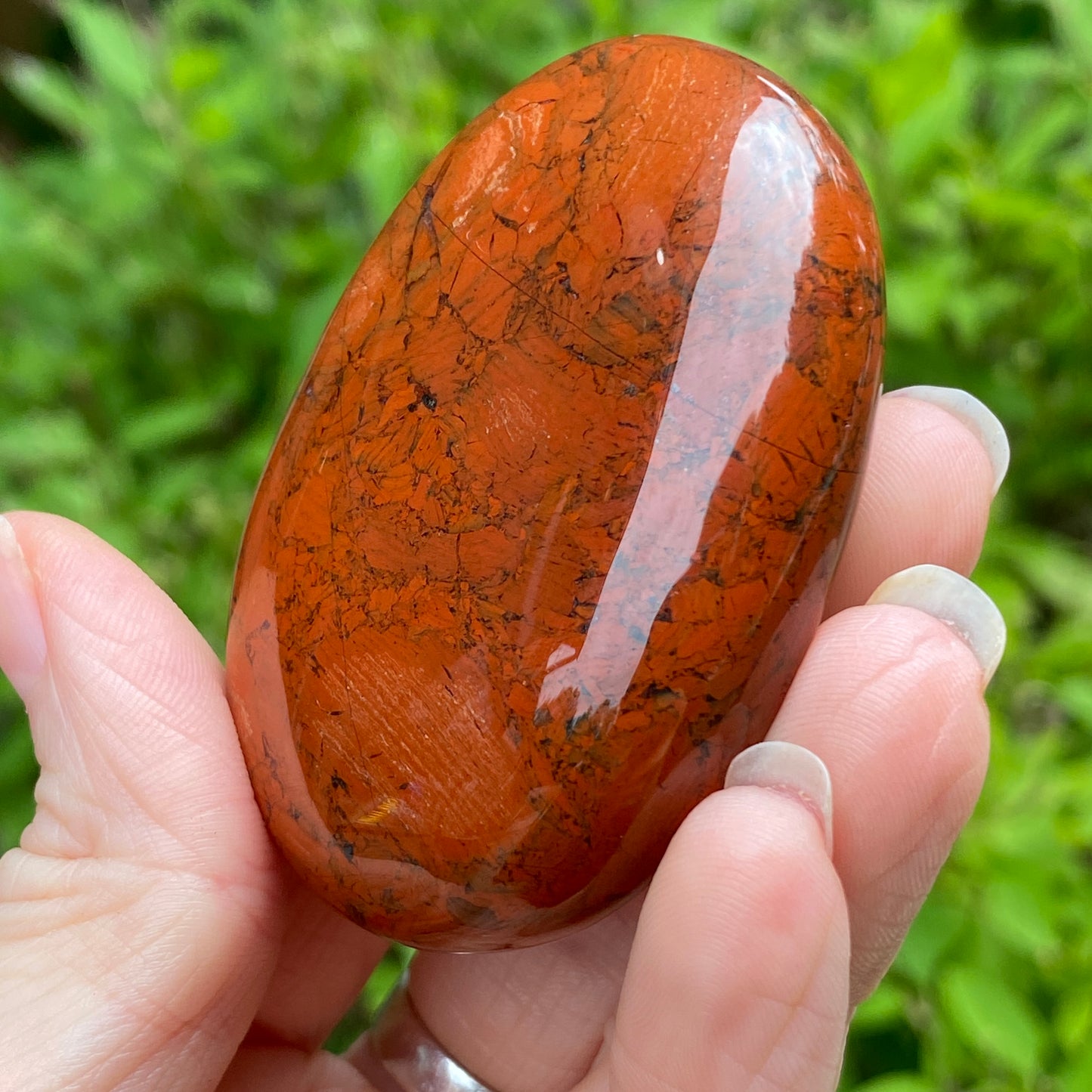Red Jasper Palm Stone