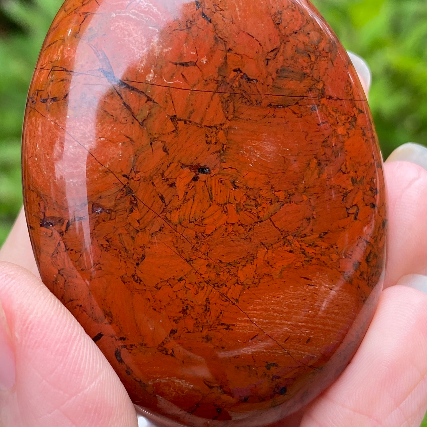 Red Jasper Palm Stone