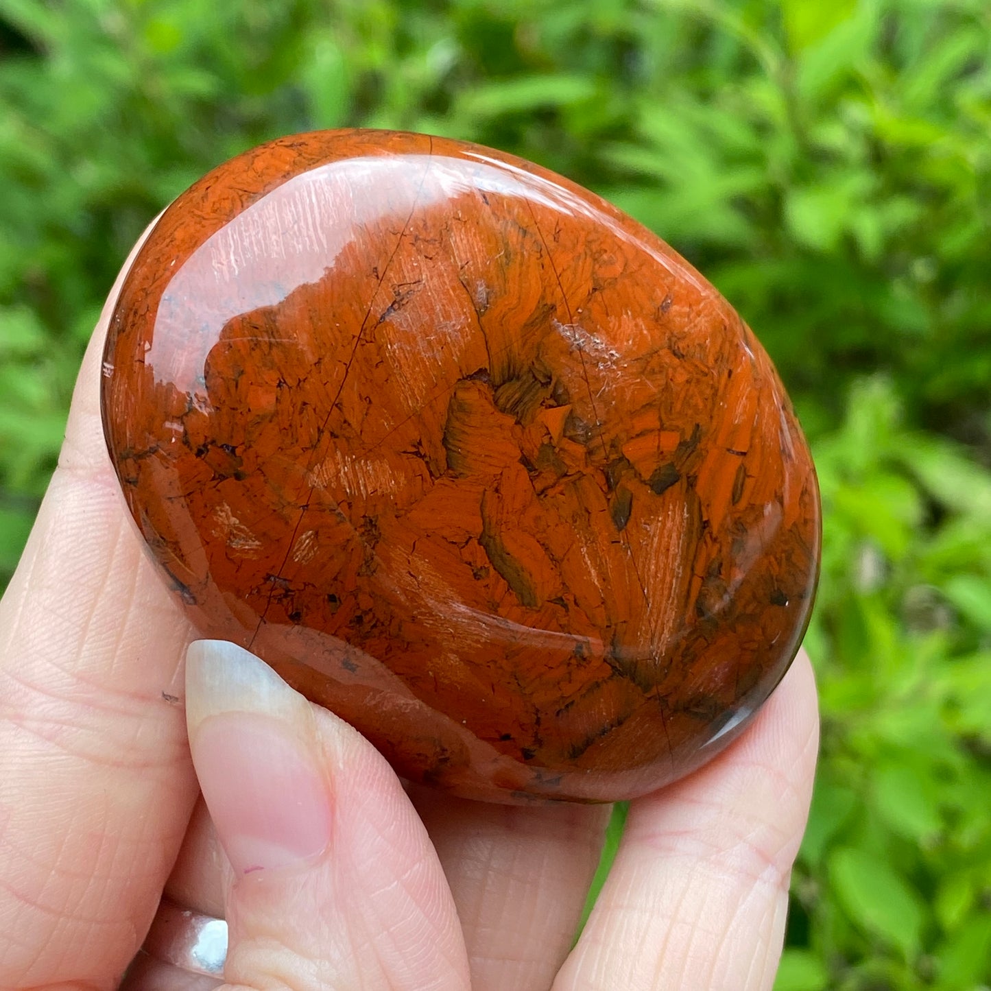 Red Jasper Palm Stone