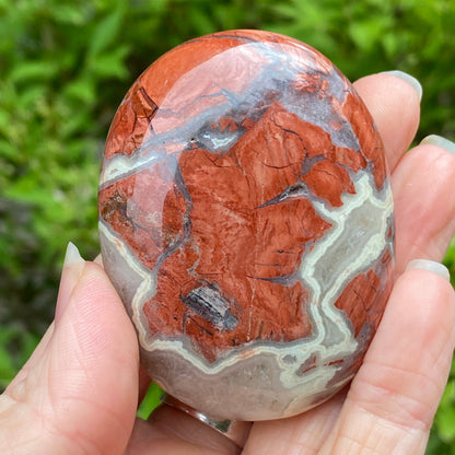 Red Jasper Palm Stone