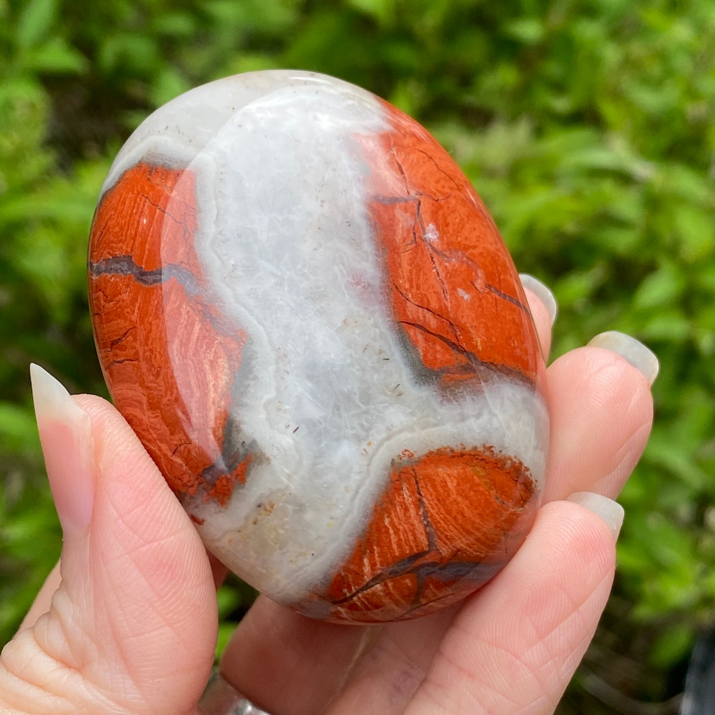 Red Jasper Palm Stone
