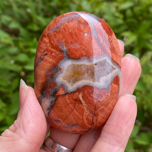 Red Jasper Palm Stone