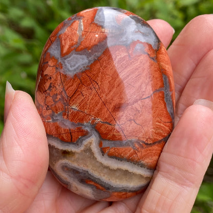 Red Jasper Palm Stone