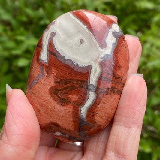 Red Jasper Palm Stone