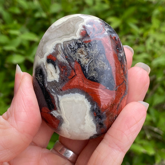 Red Jasper Palm Stone