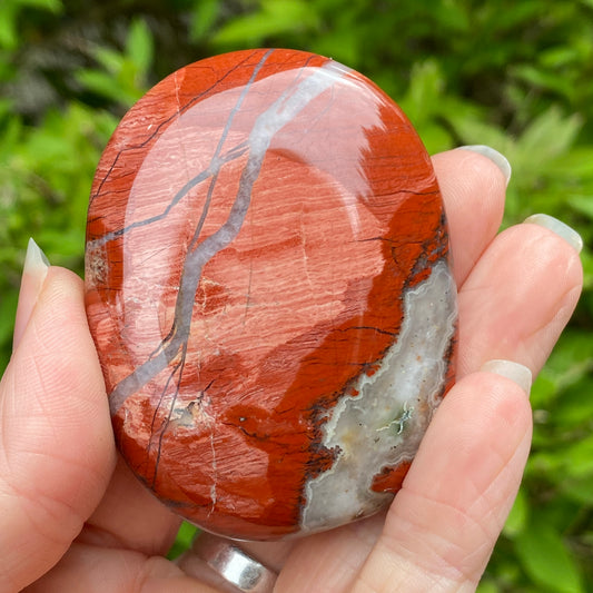 Red Jasper Palm Stone