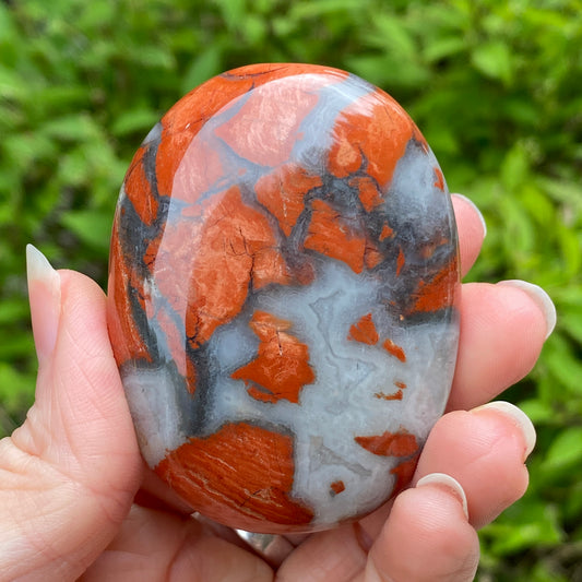 Red Jasper Palm Stone