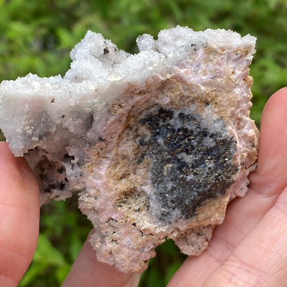 Rhodochrosite, Sphalerite, Quartz, Peru