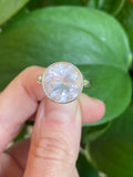 Faceted Rose Quartz Ring, Size 7, Sterling Silver