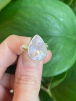 Faceted Rose Quartz Ring, Size 6, Sterling Silver