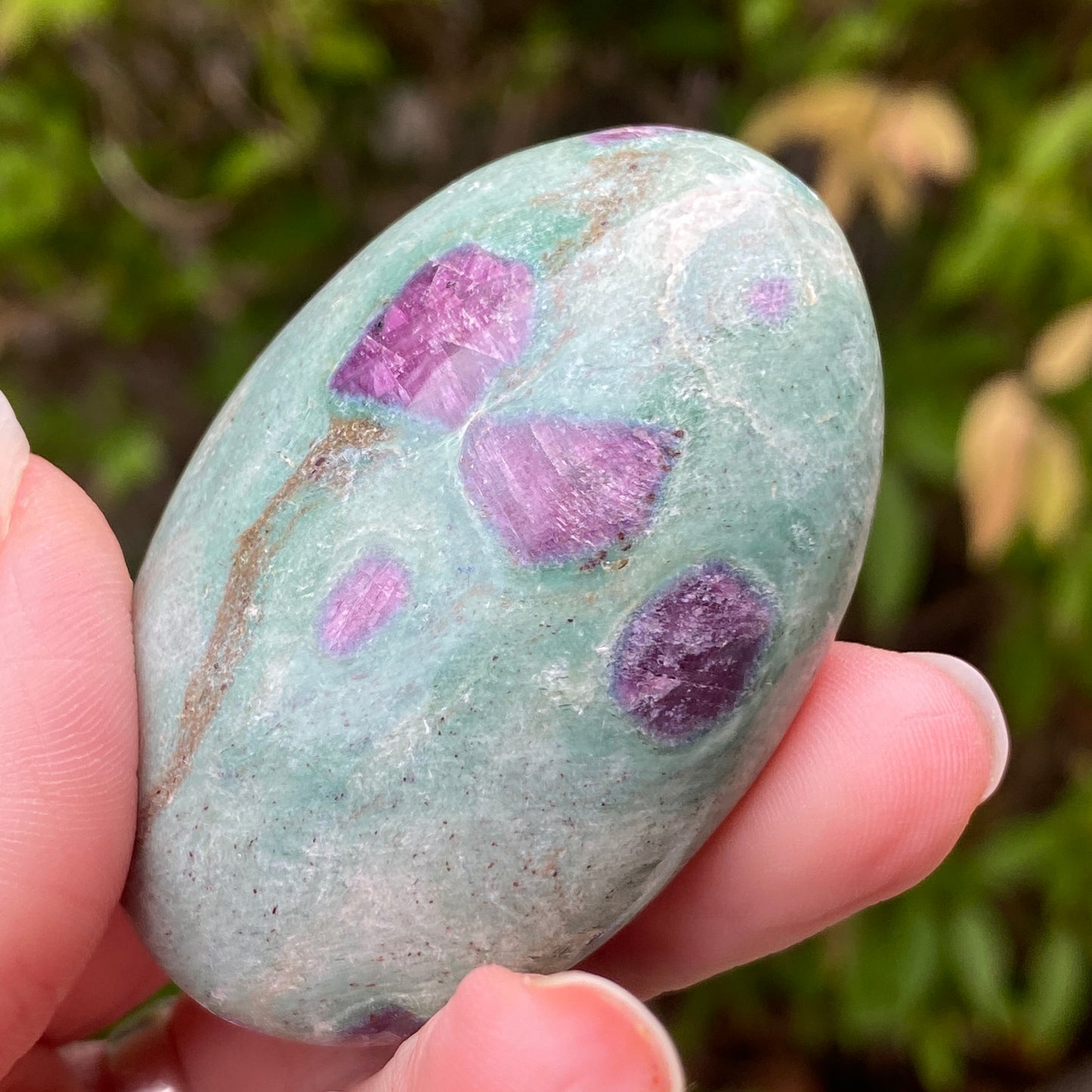 Ruby Fuchsite Palm Stone