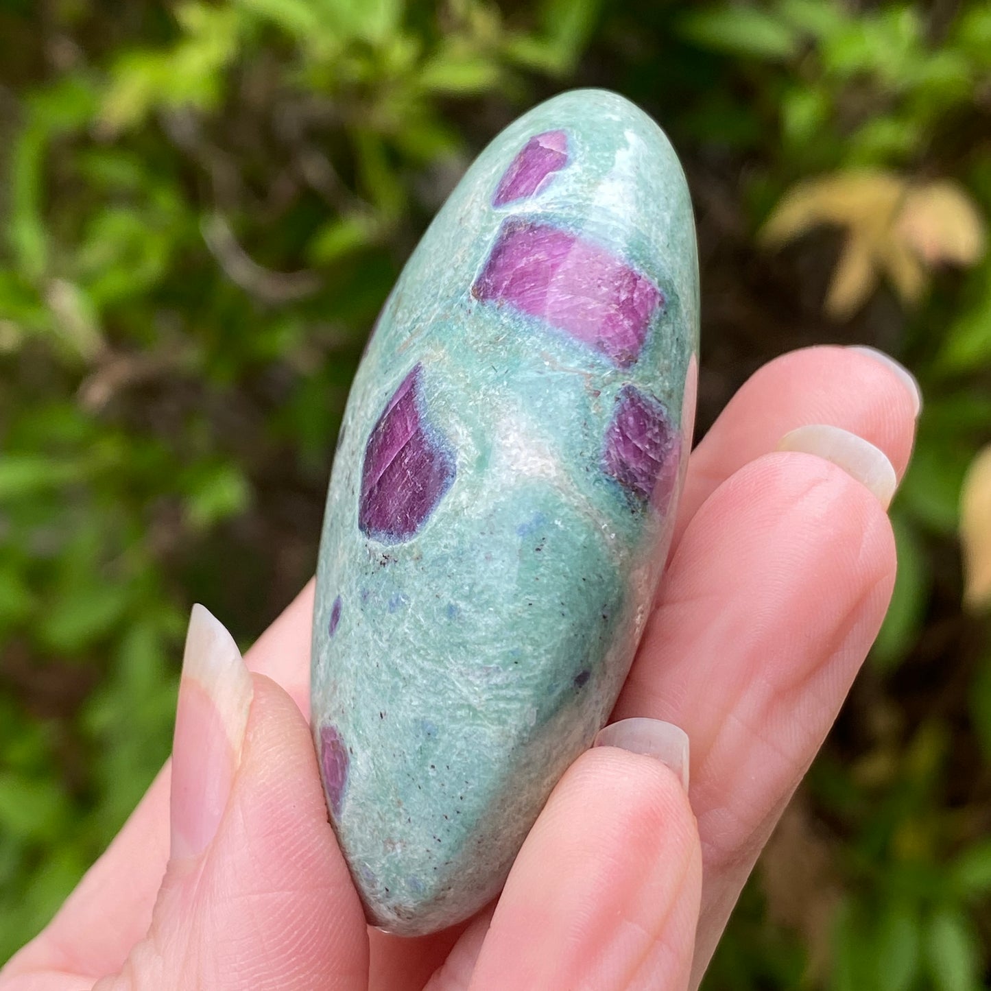 Ruby Fuchsite Palm Stone