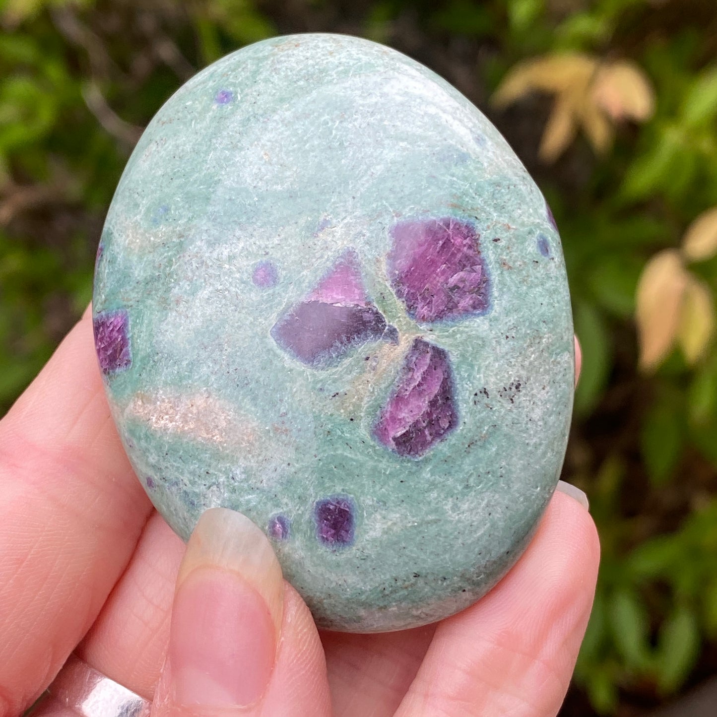 Ruby Fuchsite Palm Stone