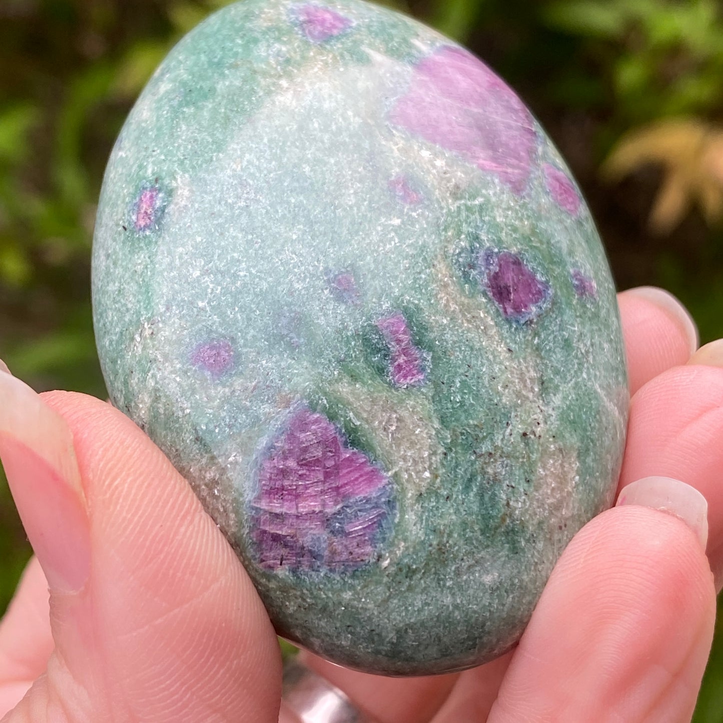 Ruby Fuchsite Palm Stone