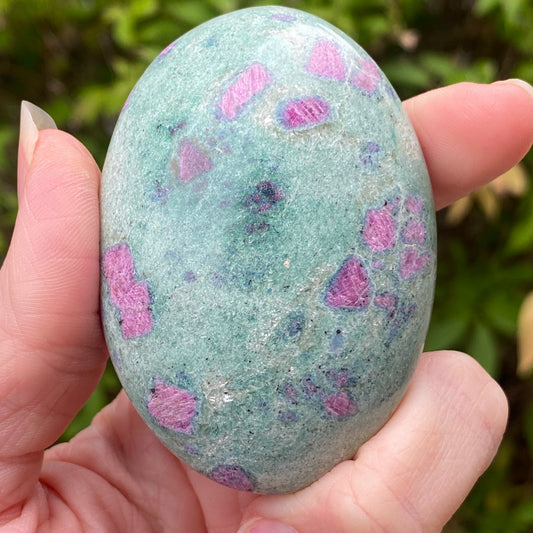 Ruby Fuchsite Palm Stone