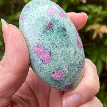 Ruby Fuchsite Palm Stone