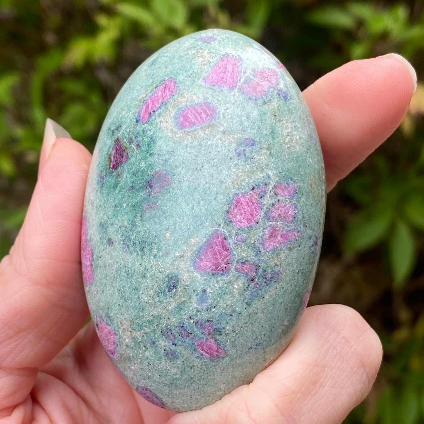 Ruby Fuchsite Palm Stone