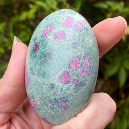 Ruby Fuchsite Palm Stone