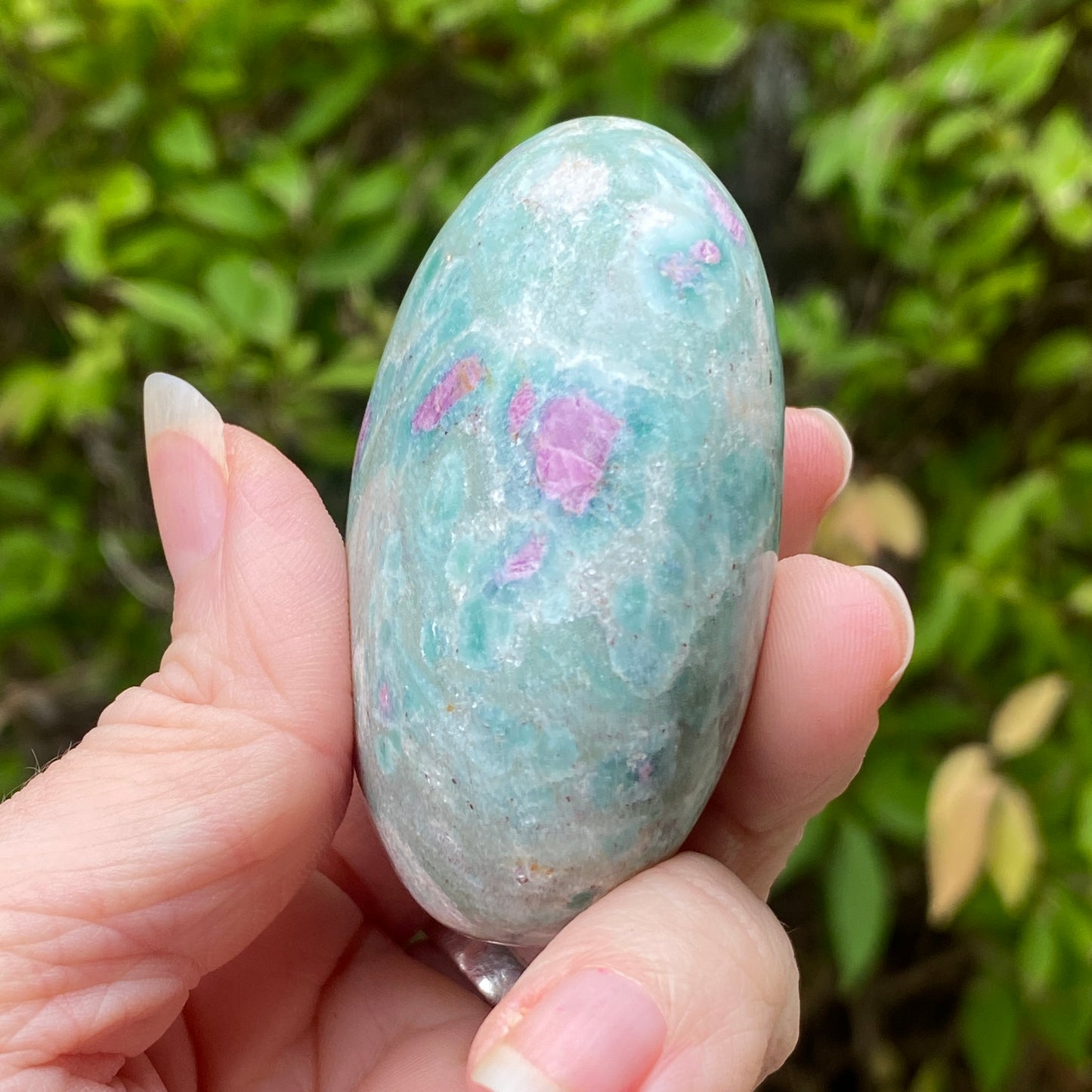 Ruby Fuchsite Palm Stone