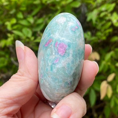 Ruby Fuchsite Palm Stone