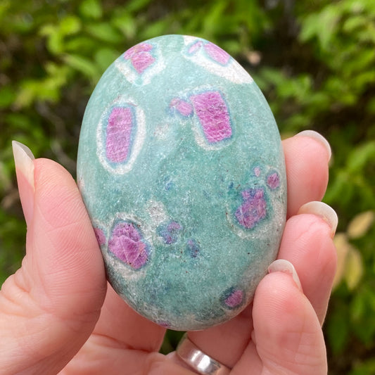 Ruby Fuchsite Palm Stone