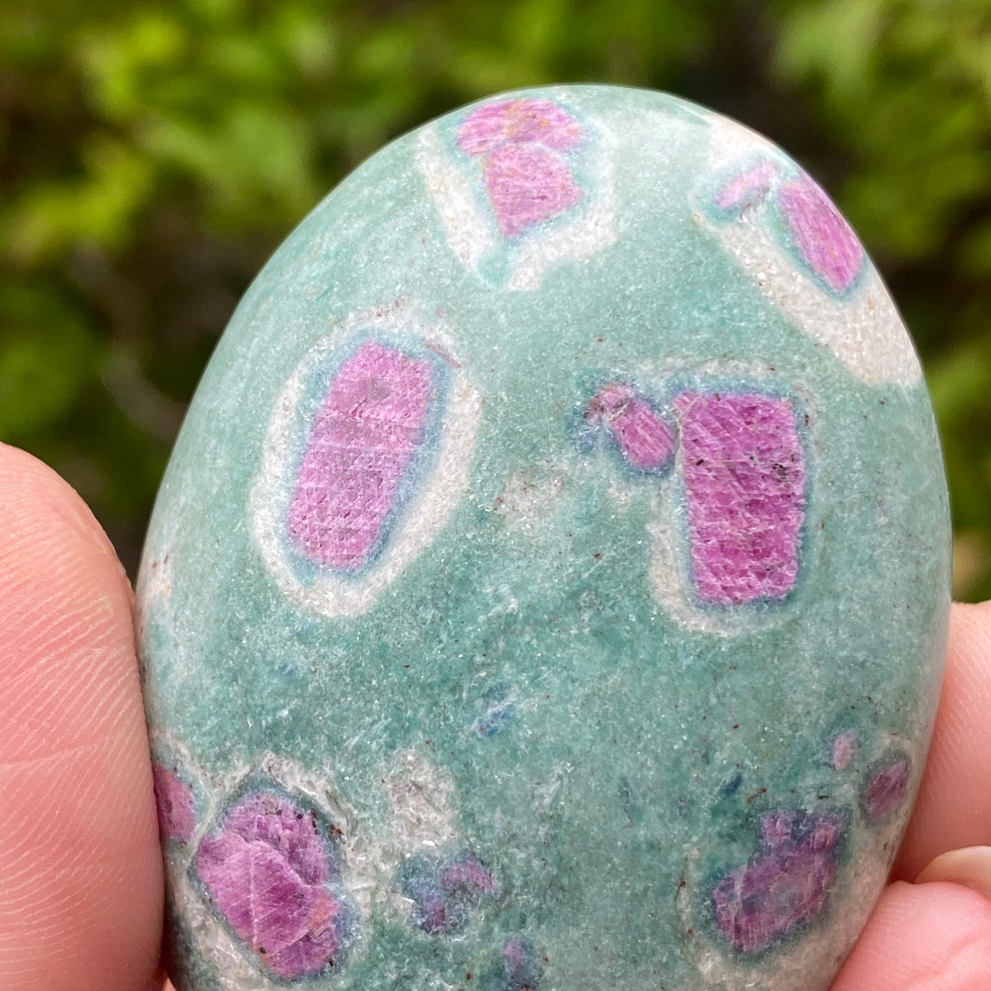 Ruby Fuchsite Palm Stone