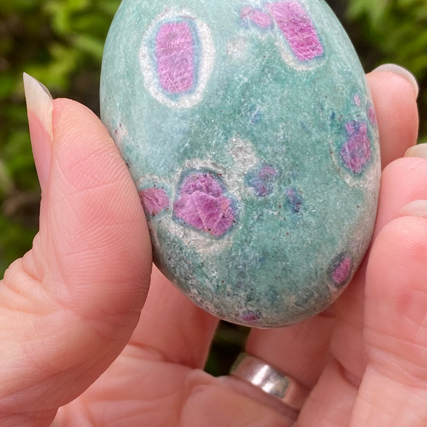 Ruby Fuchsite Palm Stone