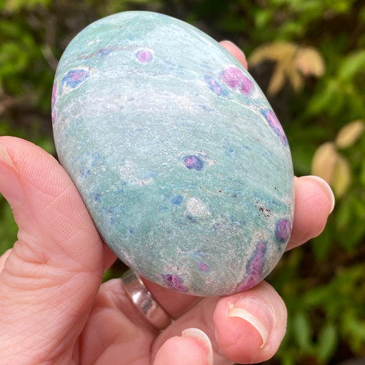 Ruby Fuchsite Palm Stone