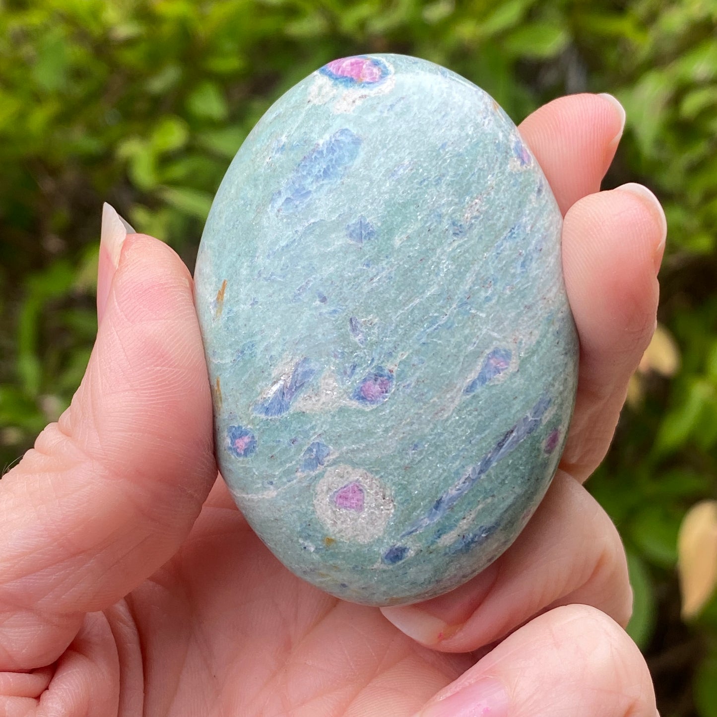 Ruby Fuchsite Palm Stone