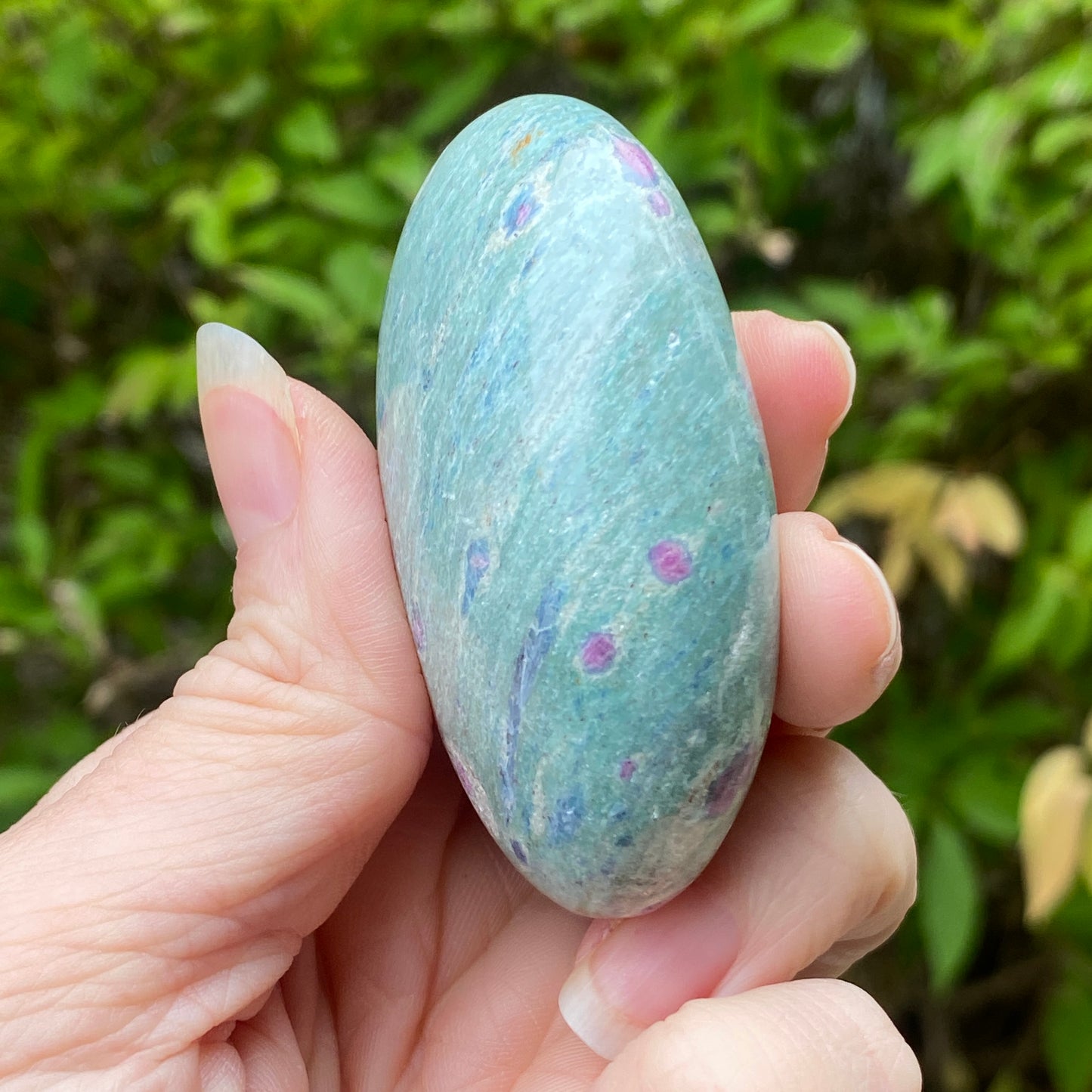 Ruby Fuchsite Palm Stone
