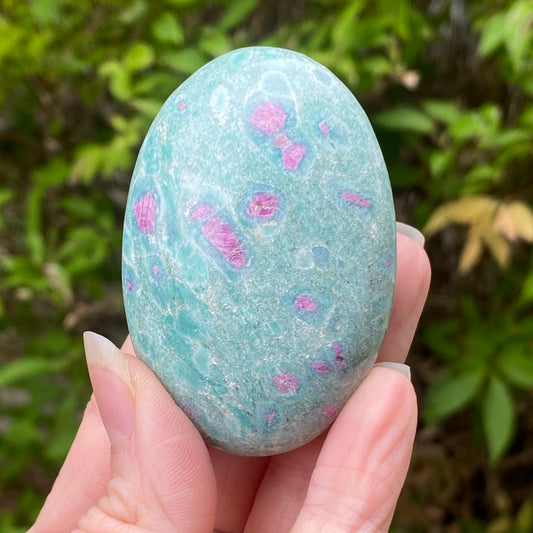 Ruby Fuchsite Palm Stone