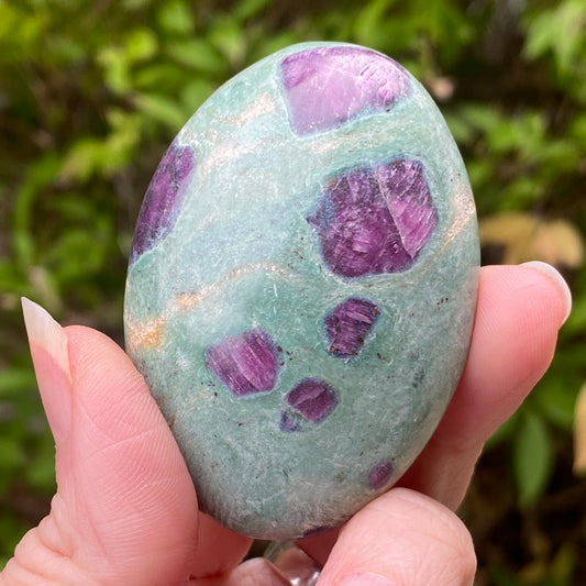 Ruby Fuchsite Palm Stone