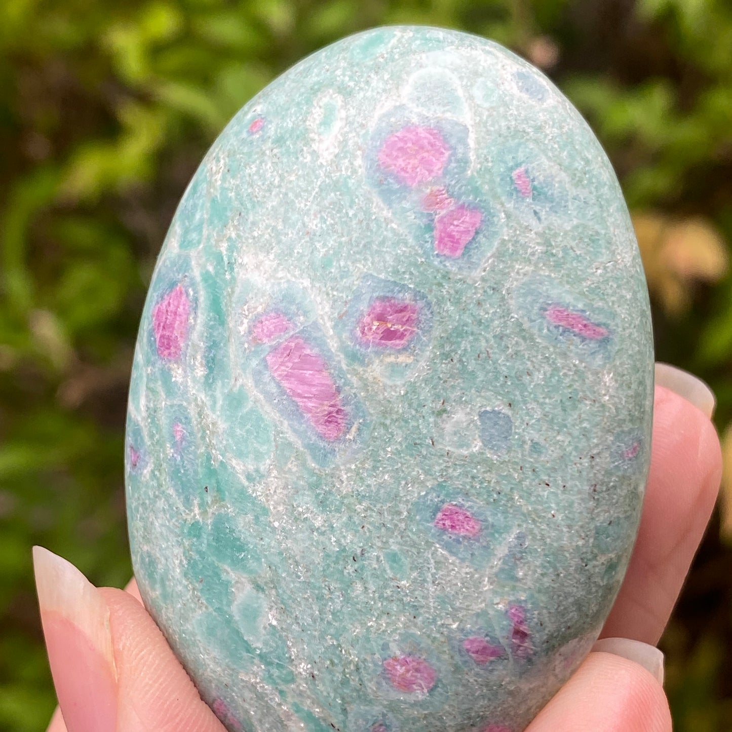 Ruby Fuchsite Palm Stone