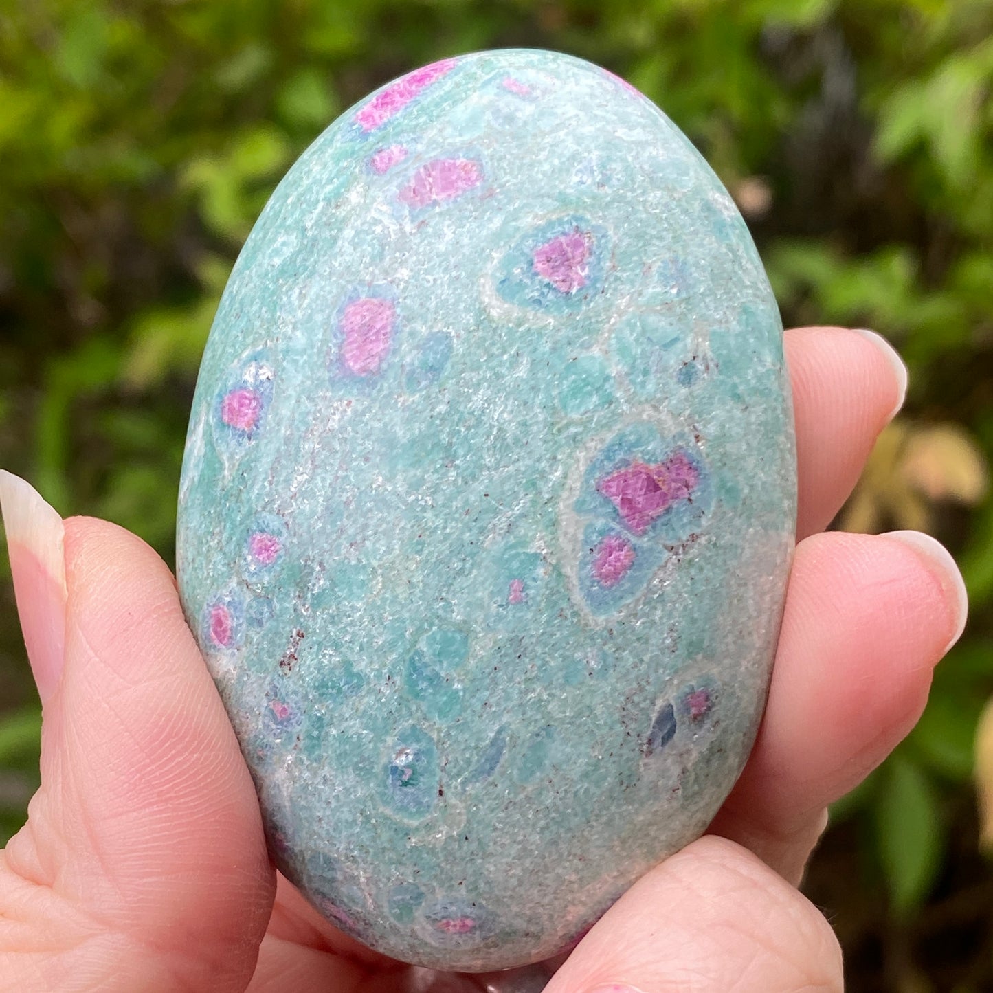 Ruby Fuchsite Palm Stone