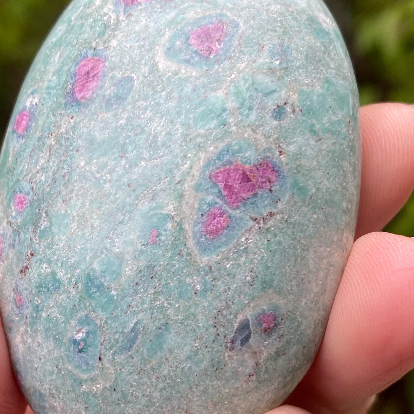 Ruby Fuchsite Palm Stone