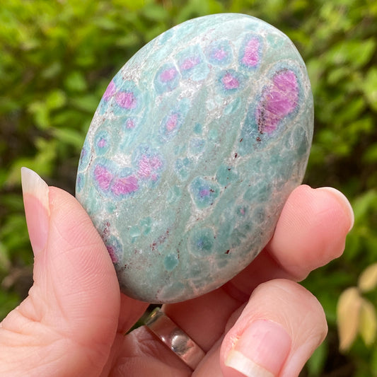 Ruby Fuchsite Palm Stone