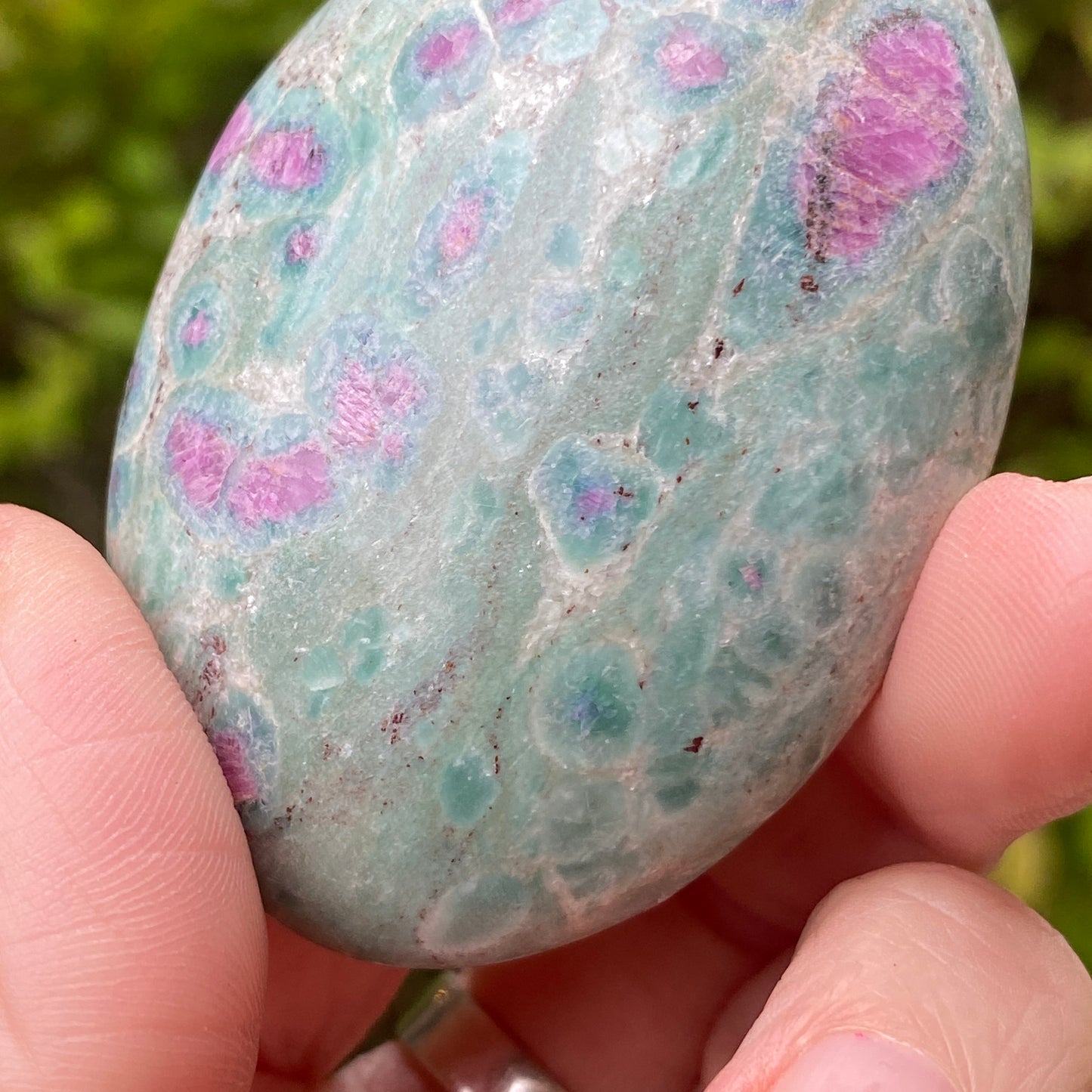 Ruby Fuchsite Palm Stone