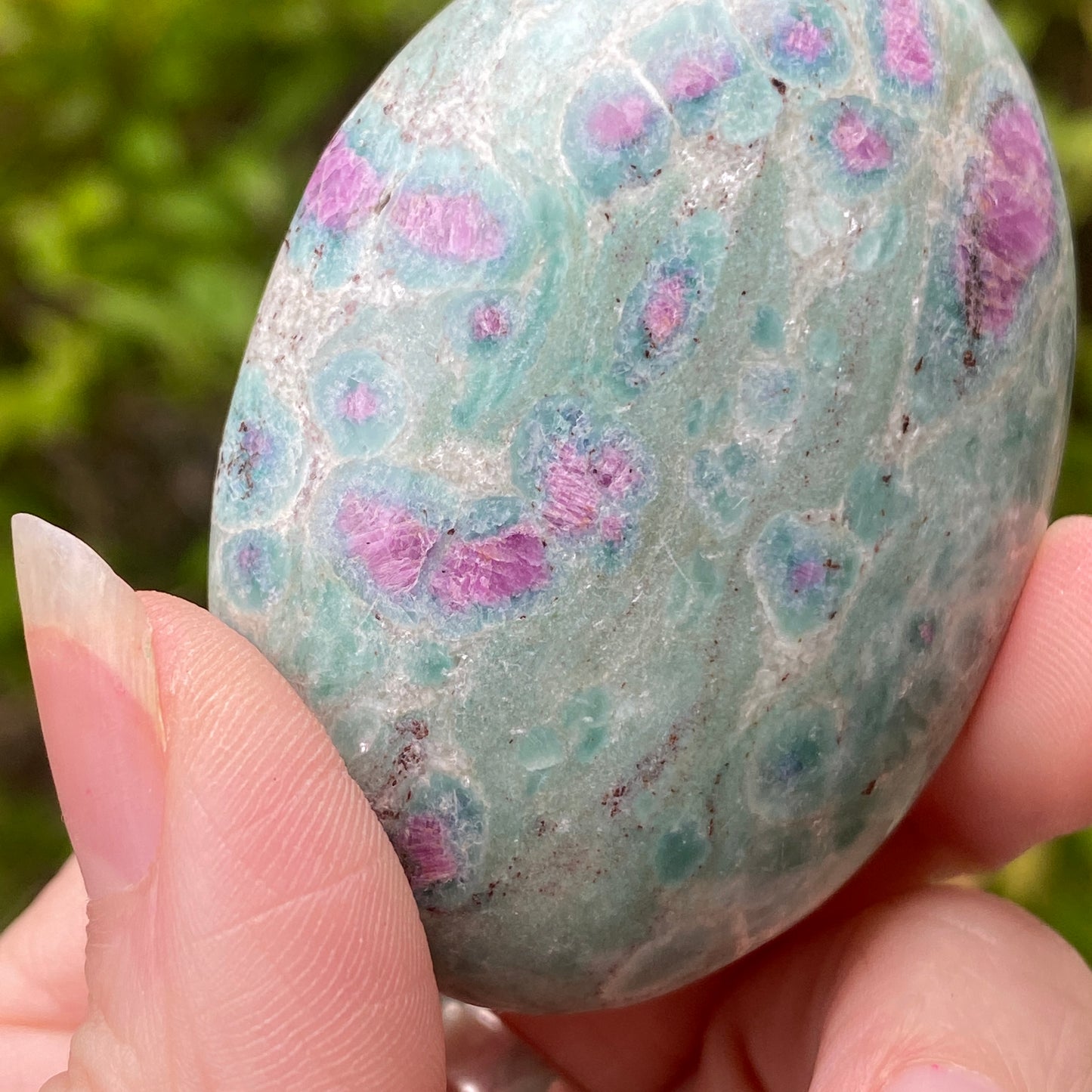 Ruby Fuchsite Palm Stone