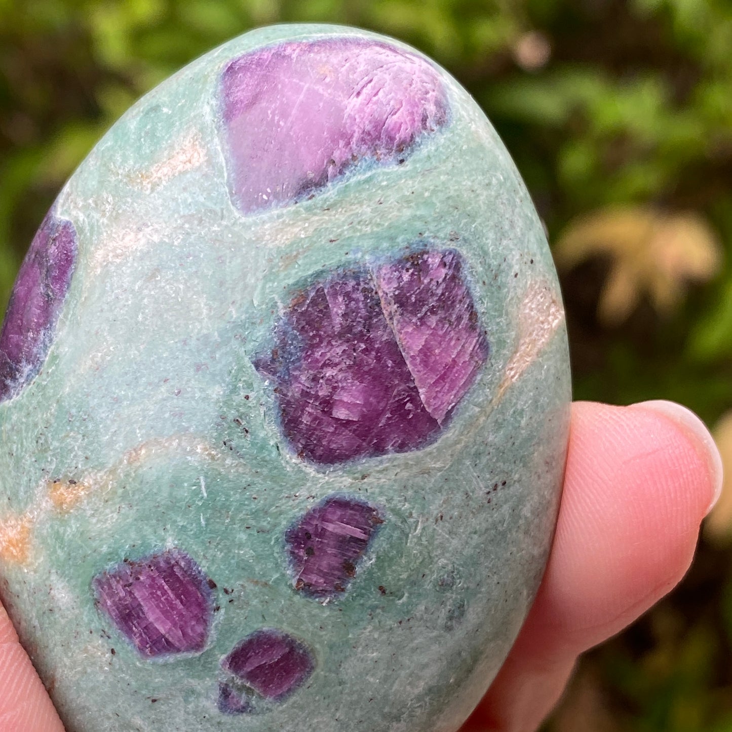 Ruby Fuchsite Palm Stone