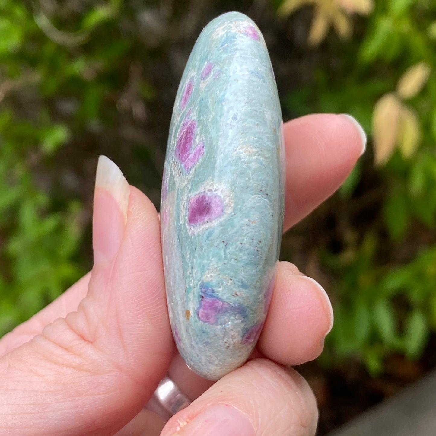 Ruby Fuchsite Palm Stone