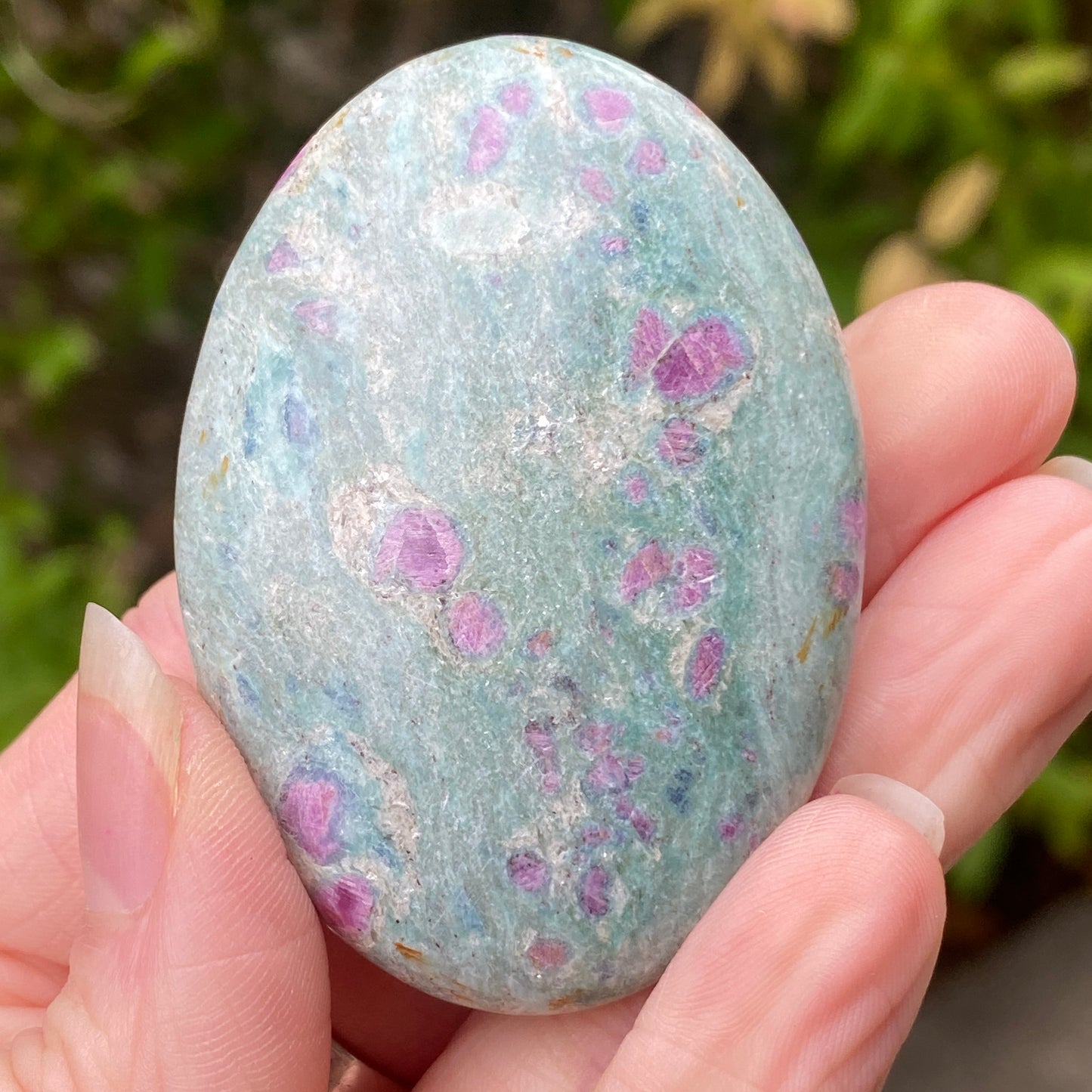 Ruby Fuchsite Palm Stone