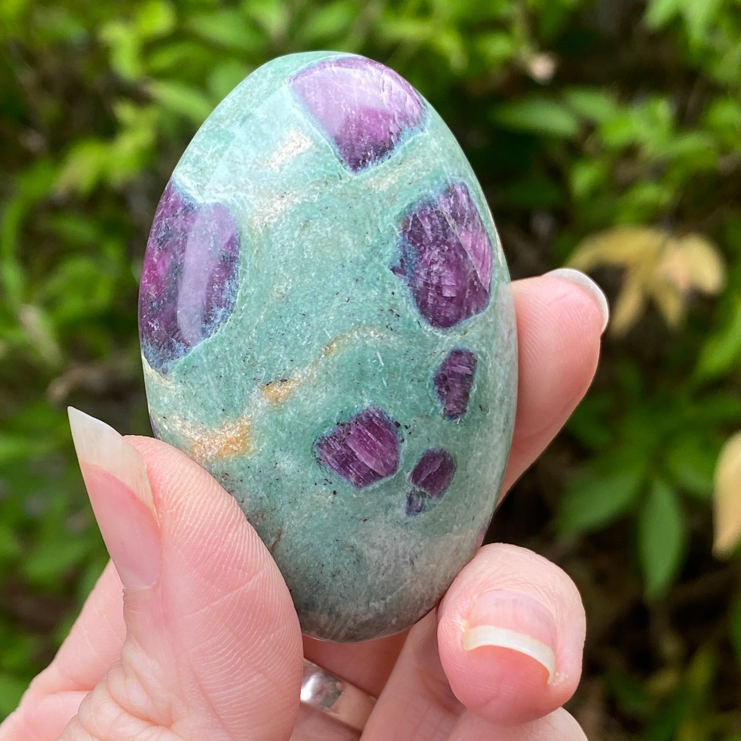 Ruby Fuchsite Palm Stone