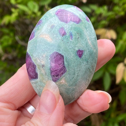 Ruby Fuchsite Palm Stone
