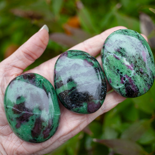 Ruby Zoisite Palm Stone