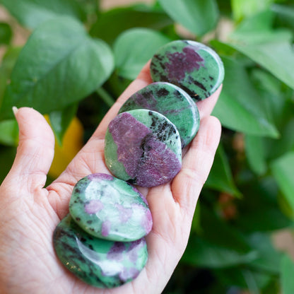 Ruby Zoisite Worry Stone