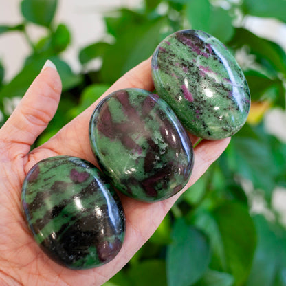 Ruby Zoisite Palm Stone