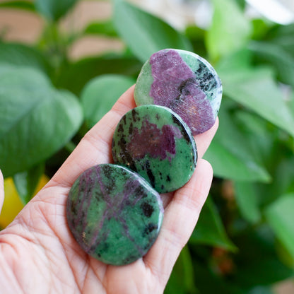 Ruby Zoisite Worry Stone