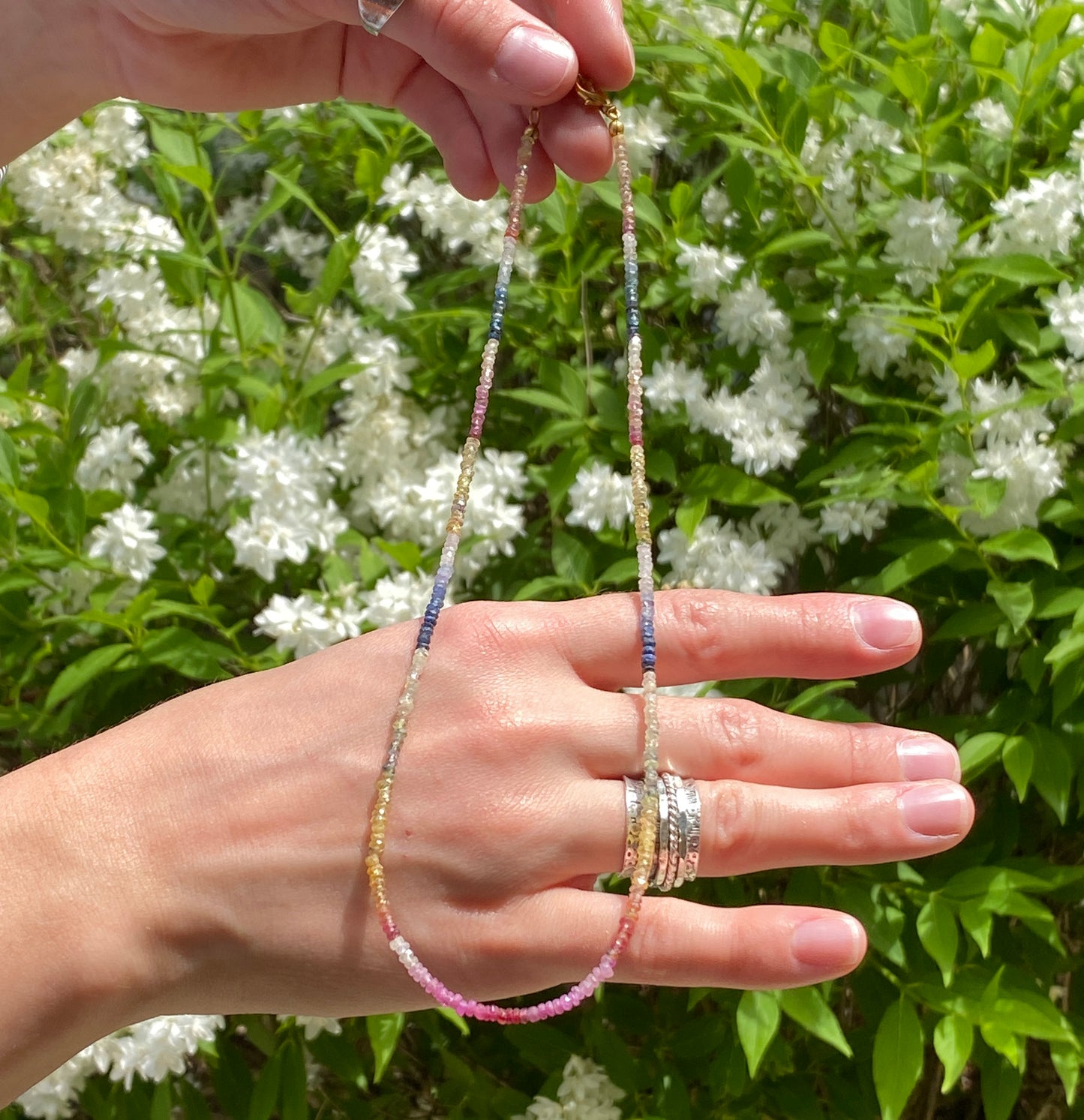 Multi-Colored Sapphire Necklace