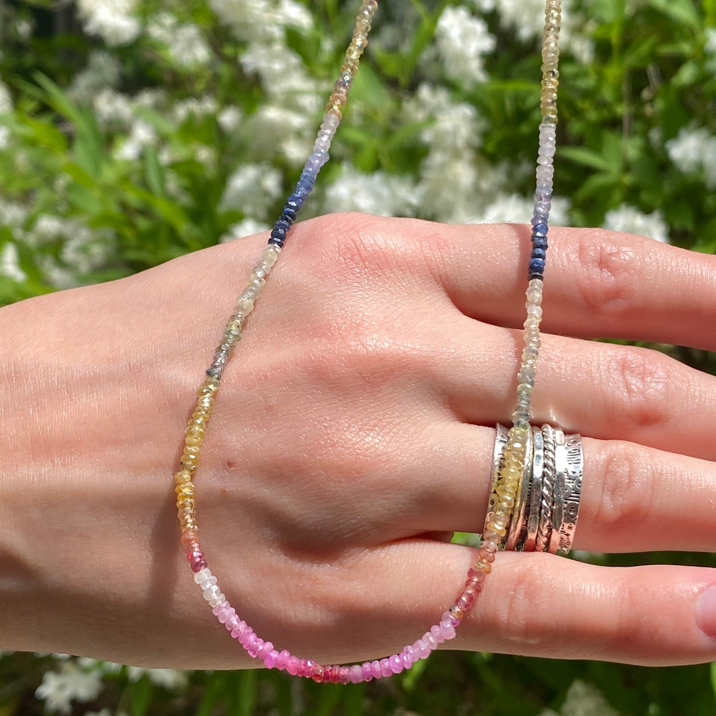 Multi-Colored Sapphire Necklace