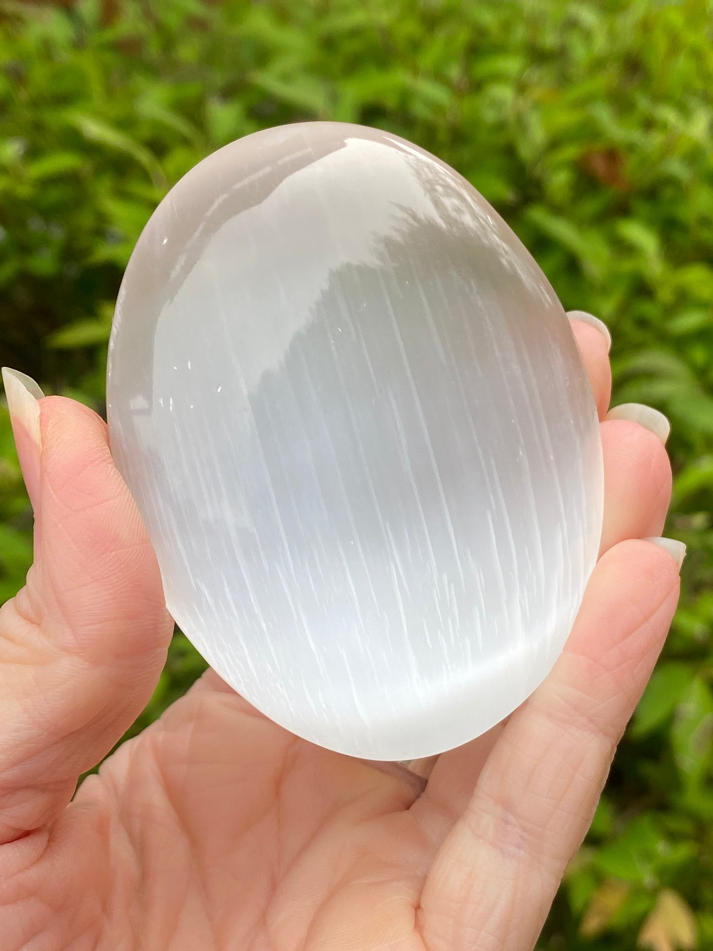 Selenite Palm Stone, Large